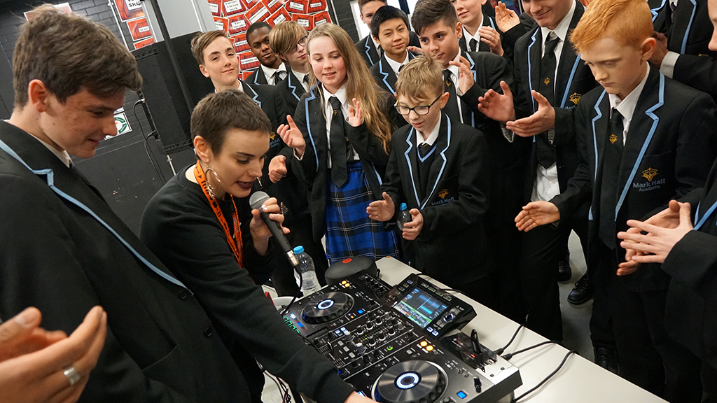 Students with DJ